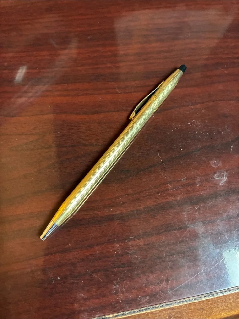 Gold Ballpoint Pen with Clip - Classic Metal Finish